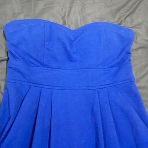 F21 Cobalt blue strapless dress stretch